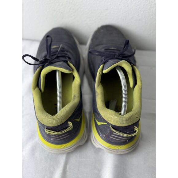 Hoka One One Bondi 7 Men’s Running Shoes Size 11.5 Black/Yellow - Picture 4 of 6